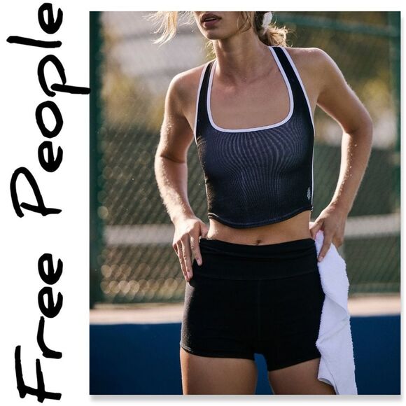 Free People Tops - NWOT Free People Power Play Tank in Black/White